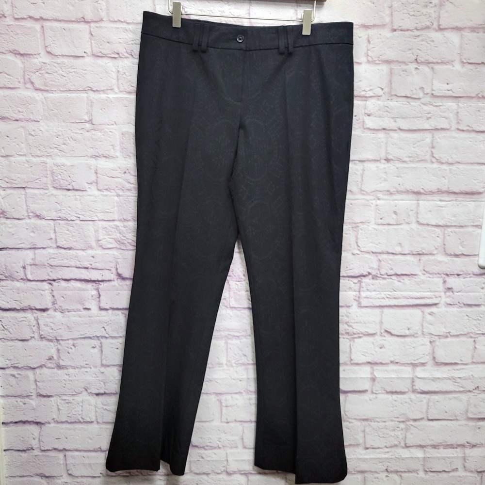 Cambio Black Paisley Damask Trousers Pants Womens 14 Workwear Boho Corpo Chic‎